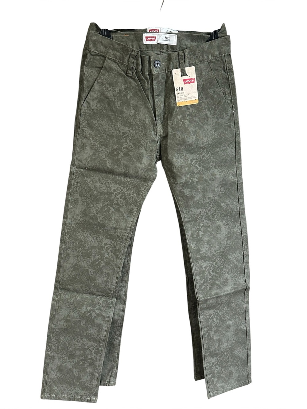 Levi’s 510 Skinny Olive Green Jeans Stretch Boys Youth 16 Reg 28x28